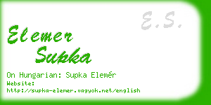 elemer supka business card